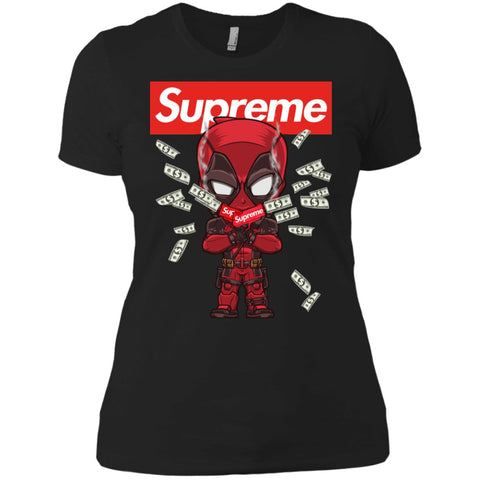 Supreme Deadpool Funny T-shirt Women Cotton T-Shirt Black / X-Small Women Cotton T-Shirt - parenttees