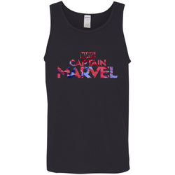 Captain Marvel Bold Tie Dye Movie Logo Men Cotton Tank