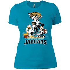 Mickey Mouse Jacksonville Jaguar American Football Nfl Sports Shirt Women Cotton T-Shirt Women Cotton T-Shirt - parenttees