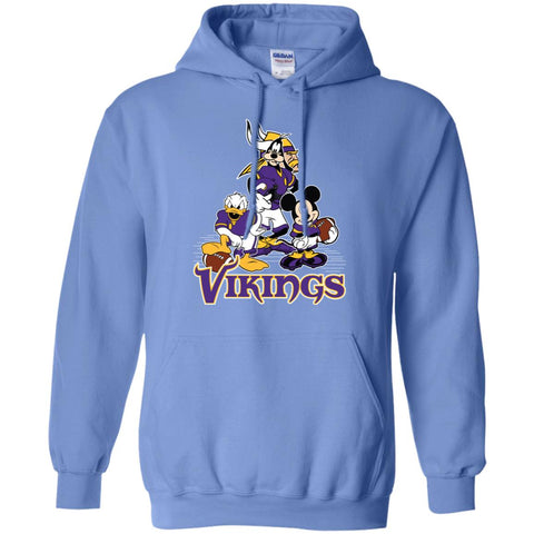 Mickey Mouse Minnesota Vikings American Football Nfl Sports Shirt Pullover Hoodie Sweatshirt Black / S Pullover Hoodie Sweatshirt - parenttees