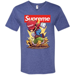 Supreme Mario Gaming T-shirt Men V-Neck T-Shirt Men V-Neck T-Shirt - parenttees