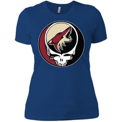 Arizona Coyotes Grateful Dead Steal Your Face Hockey Nhl Shirts Women Cotton T-Shirt Women Cotton T-Shirt - parenttees