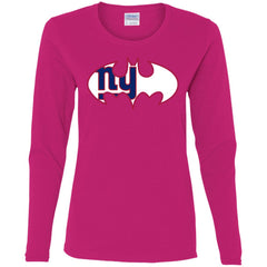 We Are The New York Giants Batman Nfl Mashup Women Long Sleeve Shirt Women Long Sleeve Shirt - parenttees