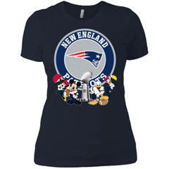 Nfl – New England Patriots Super Bowl 2019 Mickey Mouse Minnie Mouse Donald Duck Daisy Duck Football Women Cotton T-Shirt Women Cotton T-Shirt - parenttees