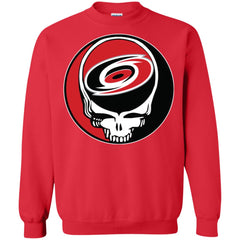 Carolina Hurricanes Grateful Dead Steal Your Face Hockey Nhl Shirts Crewneck Pullover Sweatshirt Crewneck Pullover Sweatshirt - parenttees