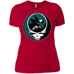 San Jose Sharks Grateful Dead Steal Your Face Hockey Nhl Shirts Women Cotton T-Shirt Women Cotton T-Shirt - parenttees