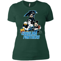 Mickey Mouse Carolina Panthers American Football Nfl Sports Shirt Women Cotton T-Shirt