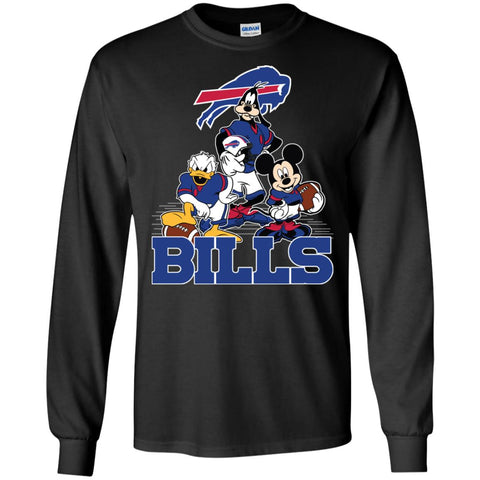 Mickey Mouse Buffalo Bills American Football Nfl Sports Shirt Men Long Sleeve Shirt Black / S Men Long Sleeve Shirt - parenttees