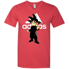 Goku Treding Adidas White T-shirt Men V-Neck T-Shirt Men V-Neck T-Shirt - parenttees