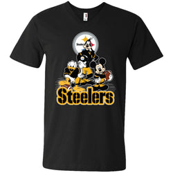 Mickey Mouse Pittsburgh Steelers American Football Nfl Sports Shirt Men V-Neck T-Shirt