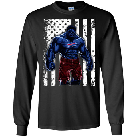 Giants Hulk Buffalo Bills Nfl T-shirt Men Long Sleeve Shirt Black / S Men Long Sleeve Shirt - parenttees