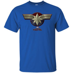 Marvel Captain Marvel Movie Chest Symbol Men Cotton T-Shirt Men Cotton T-Shirt - parenttees