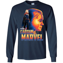 Captain Marvel Bold Sunset Portrait Men Long Sleeve Shirt Men Long Sleeve Shirt - parenttees