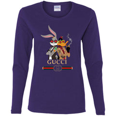 Gucci Trending T-shirt Rabbit And Donald T-shirt Women Long Sleeve Shirt Women Long Sleeve Shirt - parenttees