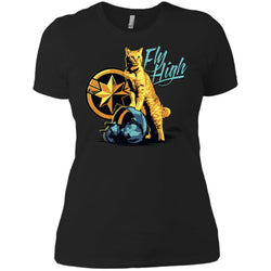 Captain Marvel Symbol Goose Fly High Women Cotton T-Shirt