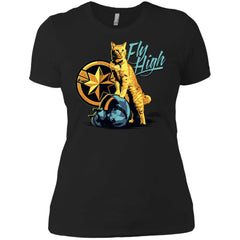 Captain Marvel Symbol Goose Fly High Women Cotton T-Shirt Women Cotton T-Shirt - parenttees