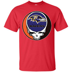 Baltimore Ravens Grateful Dead Steal Your Face Football Nfl Shirts Men Cotton T-Shirt Men Cotton T-Shirt - parenttees