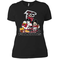 Mickey Mouse Atlanta Falcons American Football Nfl Sports Shirt Women Cotton T-Shirt