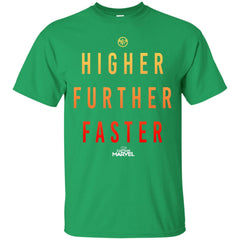 Marvel Captain Marvel Movie Higher Faster Men Cotton T-Shirt Men Cotton T-Shirt - parenttees