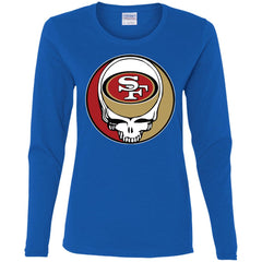 San Francisco 49ers Grateful Dead Steal Your Face Football Nfl Shirts Women Long Sleeve Shirt Women Long Sleeve Shirt - parenttees