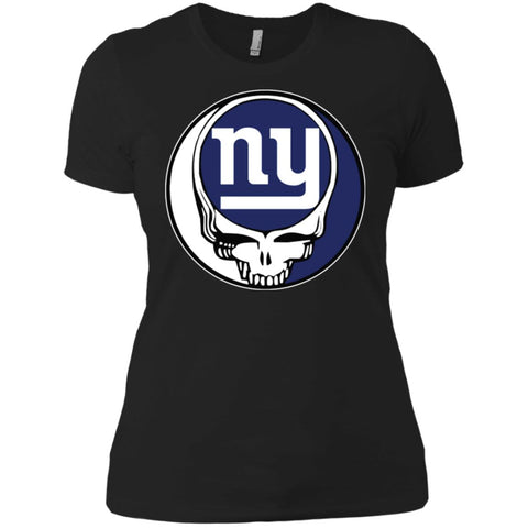 New York Giants Grateful Dead Steal Your Face Football Nfl Shirts Women Cotton T-Shirt Black / X-Small Women Cotton T-Shirt - parenttees