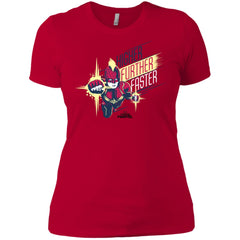 Captain Marvel Higher Further Faster Drawn Women Cotton T-Shirt Women Cotton T-Shirt - parenttees