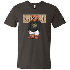 Best Gucci Bear Style Fashion T-shirt Men V-Neck T-Shirt Men V-Neck T-Shirt - parenttees