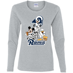 Nfl – Los Angeles Rams Donald Duck Goofy Mickey Mouse Super Bowl 2019 Football Women Long Sleeve Shirt Women Long Sleeve Shirt - parenttees