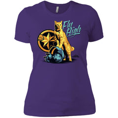 Captain Marvel Symbol Goose Fly High Women Cotton T-Shirt Women Cotton T-Shirt - parenttees