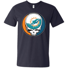 Miami Dolphins Grateful Dead Steal Your Face Football Nfl Shirts Men V-Neck T-Shirt Men V-Neck T-Shirt - parenttees