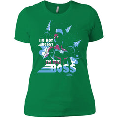 Captain Marvel I'm The Boss Space Blue Red Women Cotton T-Shirt Women Cotton T-Shirt - parenttees