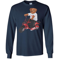 Supreme Bear Moto T-shirt Men Long Sleeve Shirt