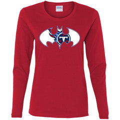 We Are The Tennessee Titans Batman Nfl Mashup Women Long Sleeve Shirt Women Long Sleeve Shirt - parenttees