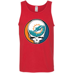 Miami Dolphins Grateful Dead Steal Your Face Football Nfl Shirts Men Cotton Tank Men Cotton Tank - parenttees