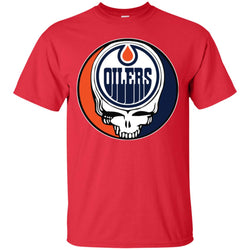 Edmonton Oilers Grateful Dead Steal Your Face Hockey Nhl Shirts Men Cotton T-Shirt