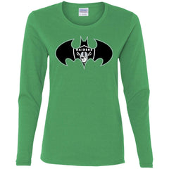 We Are The Oakland Raiders Batman Nfl Mashup Women Long Sleeve Shirt Women Long Sleeve Shirt - parenttees