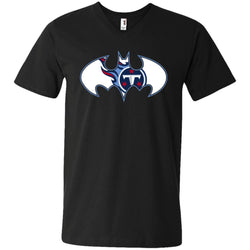 We Are The Tennessee Titans Batman Nfl Mashup Men V-Neck T-Shirt