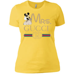 Mrs Minnie Gucci Couple Disney Shirt Valentine's Day T-shirt Women Cotton T-Shirt Women Cotton T-Shirt - parenttees