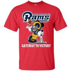 Los Angeles Rams Gateway To Victory Super Bowl 2019 Mickey Mouse Football Nfl Men Cotton T-Shirt Men Cotton T-Shirt - parenttees