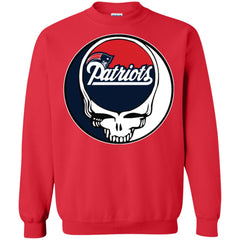 New England Patriots Grateful Dead Steal Your Face Football Nfl Shirts Crewneck Pullover Sweatshirt Crewneck Pullover Sweatshirt - parenttees