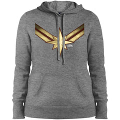 Captain Marvel Gleaming Chest Logo Women Hooded Sweatshirt Women Hooded Sweatshirt - parenttees