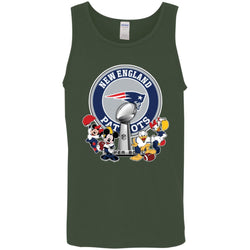 New England Patriots Super Bowl 2019 Mickey Minnie Mouse Donald Daisy Duck Football Nfl Men Cotton Tank