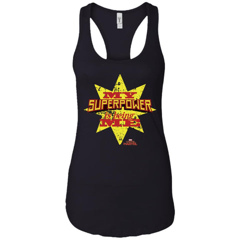 Captain Marvel My Superpower Is Being Me Women Tank Top Black / X-Small Women Tank Top - parenttees