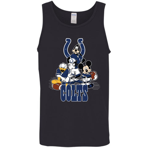 Mickey Mouse Indianapolis Colts American Football Nfl Sports Shirt Men Cotton Tank Black / X-Small Men Cotton Tank - parenttees