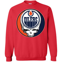 Edmonton Oilers Grateful Dead Steal Your Face Hockey Nhl Shirts Crewneck Pullover Sweatshirt Crewneck Pullover Sweatshirt - parenttees