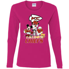 Nfl – Kansas City Chiefs Donald Duck Goofy Mickey Mouse Super Bowl 2019 Football Women Long Sleeve Shirt Women Long Sleeve Shirt - parenttees