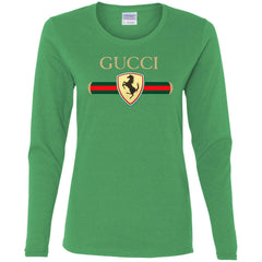 Gucci Ferrari T-shirt Women Long Sleeve Shirt Women Long Sleeve Shirt - parenttees