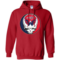 Washington Capitals Grateful Dead Steal Your Face Hockey Nhl Shirts Pullover Hoodie Sweatshirt Pullover Hoodie Sweatshirt - parenttees
