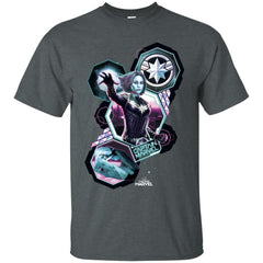 Captain Marvel Space Shapes Portrait Men Cotton T-Shirt Men Cotton T-Shirt - parenttees