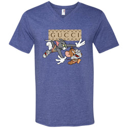 Gucci Tom And Jerry Cartoon T-shirt Men V-Neck T-Shirt